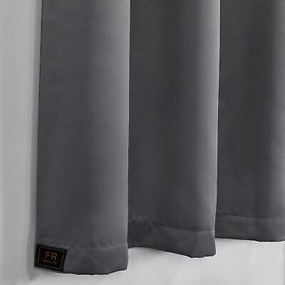 Inherent Flame Retardant Curtains for Living Room 2 Panels Blackout Drapes 10...