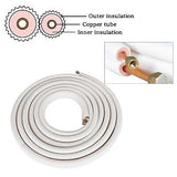 findmall 25FT Air Conditioning Copper Tubing Hose Extension 1/4" and 1/2" Twi...