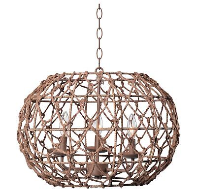 Kenroy Home 92072TN Torus Rustic Woven Pendant Light Fixture, Tan