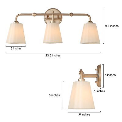 classy leaves Bathroom Light Fixtures, 3-Light Gold Bathroom Vanity Light wit...