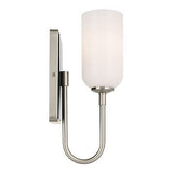 Kichler Solia 13.5 Inch 1 Light Wall Sconce with Opal Glass in Brushed Nickel...