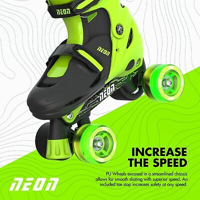 Yvolution 4 Adjustable Sizes Roller Skates Light Up Wheels for Girls Boys for...