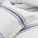 Lush Decor Comforter Farmhouse Stripe, Full/Queen, Navy Comforter Set