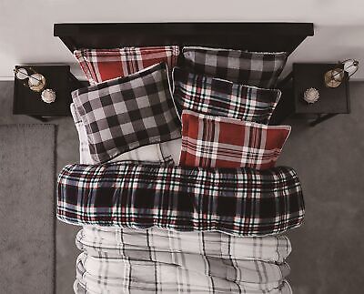 LONDON FOG Herringbone Plaid Collection, 2 Piece Comforter Set - Twin/Twin XL...