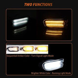 ADIIL Sequential Switchback LED Front Bumper Signal Side Marker Lights For 19...