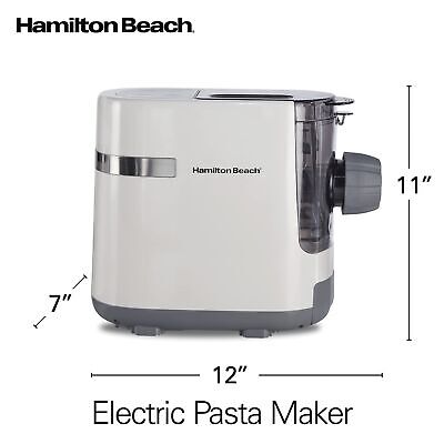 Hamilton Beach Electric Pasta Maker & Noodle Machine with 7 Molds for Spaghet...