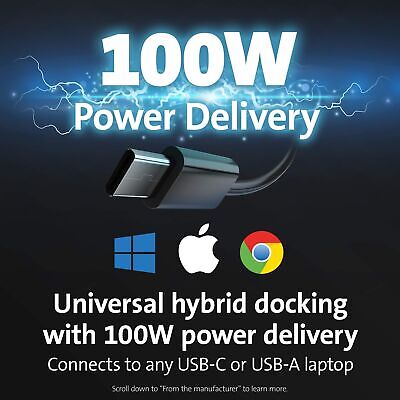 Kensington SD4780P Displaylink USB-C Docking Station for Windows, MacBooks an...