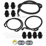 10AN Upgraded Transmission Cooler Line Kit Nylon and Stainless Steel Braided ...