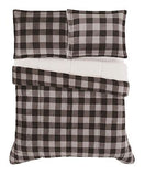 LONDON FOG Herringbone Plaid Collection, 2 Piece Comforter Set - Twin/Twin XL...