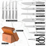 imarku Knife Set, 14PCS Knife Sets for kitchen with block, One-Piece Kitchen ...