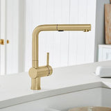 Linus Pull-Out Kitchen Faucet 1.5 GPM, Satin Gold