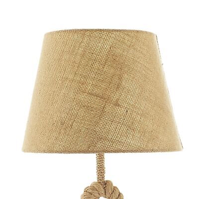 Deco 79 Jute Rope Room Table Lamp Twisted Rope Accent Lamp with Linen Shade, ...