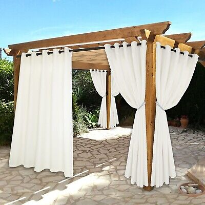 BONZER Waterproof Indoor/Outdoor Curtains for Patio - Thermal Insulated, Sun ...