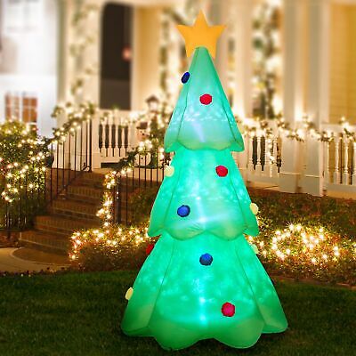 Glitzhome 9ft Christmas Tree Inflatable Decor Blow Up Yard Decoration Clearan...