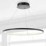 JONATHAN Y JYL7203A Brice 23.75' Round Integrated LED Metal Pendant Chandelie...