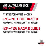 Pop & Lock PL2300 Black Manual Tailgate Lock (Works only with Factory Steel H...