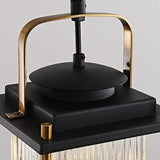 Outdoor Hanging Porch Light Waterproof Black and Gold Outdoor Pendant Lights ...