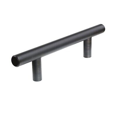 3.5 in. (88.9 mm) Oil Rubbed Bronze Modern Straight Euro Style Bar Cabinet Pu...