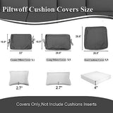 11 Piece Patio Cushion Covers,Water Resistant Durable Outdoor Cushion Covers ...