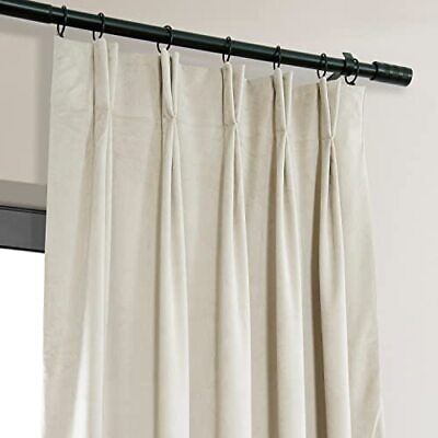 HPD Half Price Drapes Velvet Blackout 25W x 96L, Neutral Ground