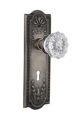 Nostalgic Warehouse Meadows Plate with Keyhole Crystal Glass Knob, Passage - ...