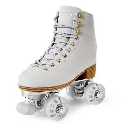 Roller Skates for Women or Men with Height Adjustable Rubber Stoppers Retro S...