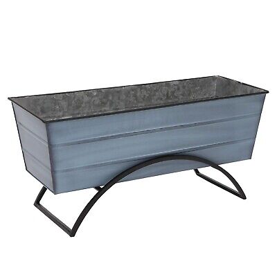 Achla Designs C-20NB-S Odette Medium Blue Flower Window Box with Stand