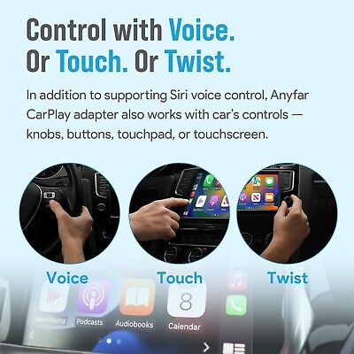 Wireless CarPlay Adapter for Factory Wired CarPlay Cars from 2017, Dual-core ...