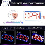 LED Neon Open Sign for Business with Adapter,16.5"x 9" Adjustable Brightness ...