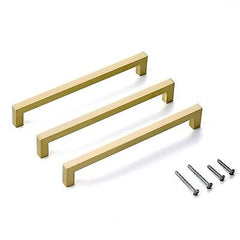 30 Pack Gold Cabinet Pulls 8 Inch Brushed Brass Kitchen Cabinet Pulls Stainle...