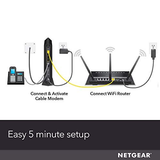 NETGEAR Nighthawk Cable Modem with Voice (CM1150) DOCSIS 3.1 w/ Voice, Black