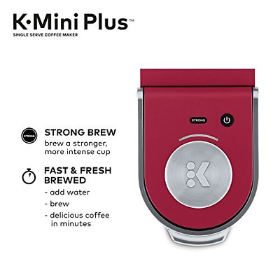 Keurig K-Mini Plus Single Serve K-Cup Comes With 6 to 12 oz., Cardinal Red