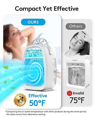 JYew AI Portable Air Conditioners Fan, Evaporative Mini Air Cooler, Misting H...