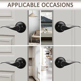 Probrico 10 Pack Dummy Door Lever Wave Style Door Handles Right and Left Hand...