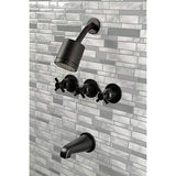 Kingston Brass KBX8130DX Concord Tub and Shower Faucet, Matte Black, 7.13 x 1...