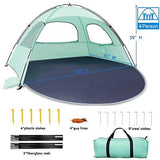 WhiteFang Beach Tent Anti-UV Portable Sun Shade Shelter for 3/4/6 Person, Ext...