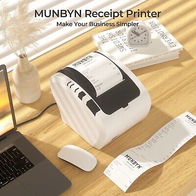 MUNBYN Receipt Printer, Thermal Receipt Printer Works with Windows Mac Chrome...