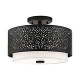 Livex Lighting Noria 3 Light Black Ceiling Mount