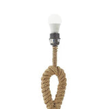 Deco 79 Jute Rope Room Table Lamp Twisted Rope Accent Lamp with Linen Shade, ...