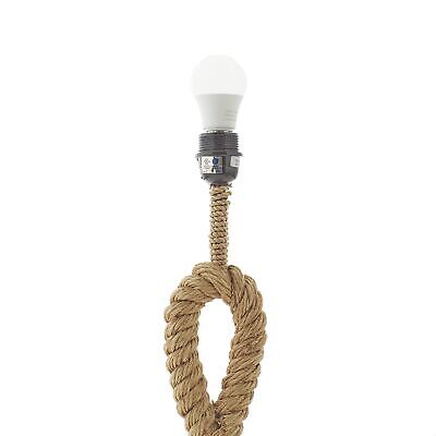 Deco 79 Jute Rope Room Table Lamp Twisted Rope Accent Lamp with Linen Shade, ...