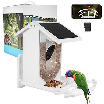 Bird Feeder with Camera,Solar Charging Panel Smart Bird Feeder,AI Recognition...