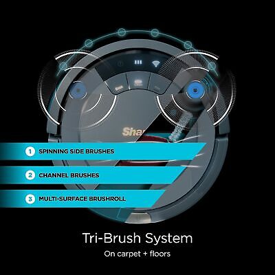 Shark AV753 ION Robot Vacuum, Tri-Brush System, Wifi Connected, 120 Min Runti...