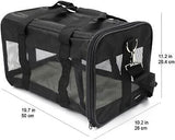 Amazon Basics Dogs and Cats Carrier, Soft Sided Pet Carrier, Black, Large, 50...