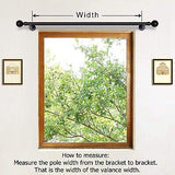 ELKCA Thick Chenille Window Curtains Valance for Living Room, Chocolate Valan...