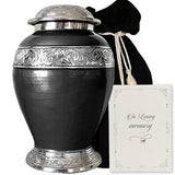 Urn for Human Ashes - Black Urns for Dad, Urns for Mom, Husband or Wife - Mat...