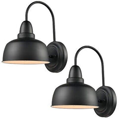 DIRYZON EUL Vintage Gooseneck Barn Light,Indoor/Outdoor Wall Sconces in Black...