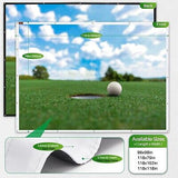 Golf Simulator Impact Screen for Golf Training,16pcs Grommet Holes Family Ind...