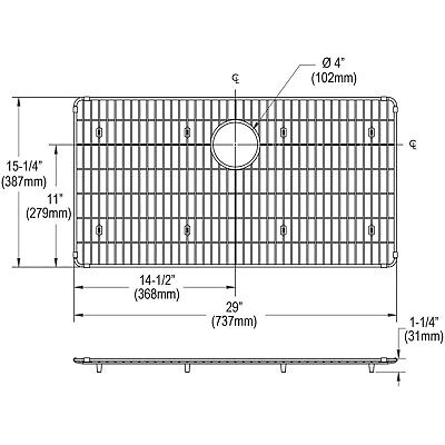 Elkay Crosstown CTXBG2915 Stainless Steel Bottom Grid