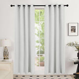 Deconovo Total Blackout Curtains Linen Curtains Room Darkening Curtains with ...