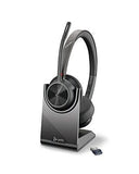 Poly Voyager 4320 UC Wireless Headset & Charge Stand One Size, Black